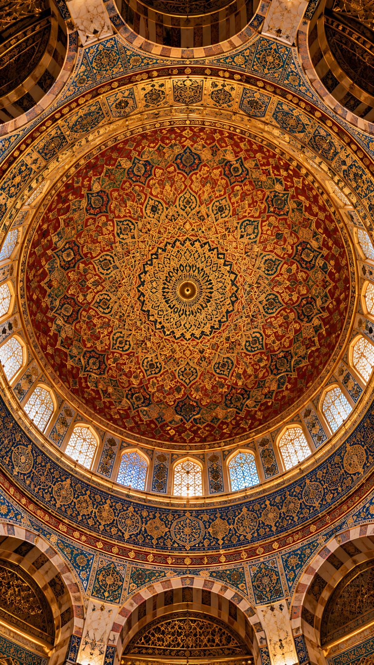 Inside the Dome of the Rock, Islamic phone wallpaper