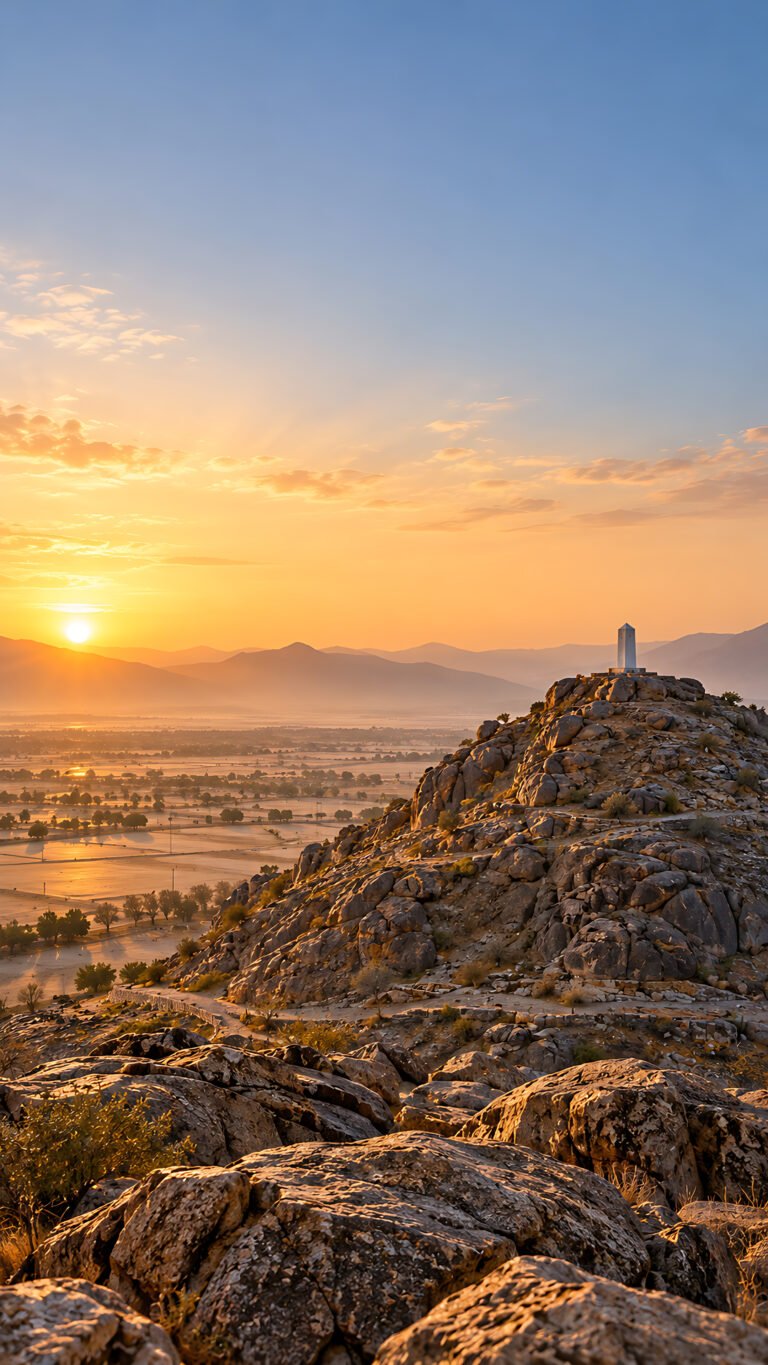 Jabal ar-Rahmah at sunrise, Islamic phone wallpaper