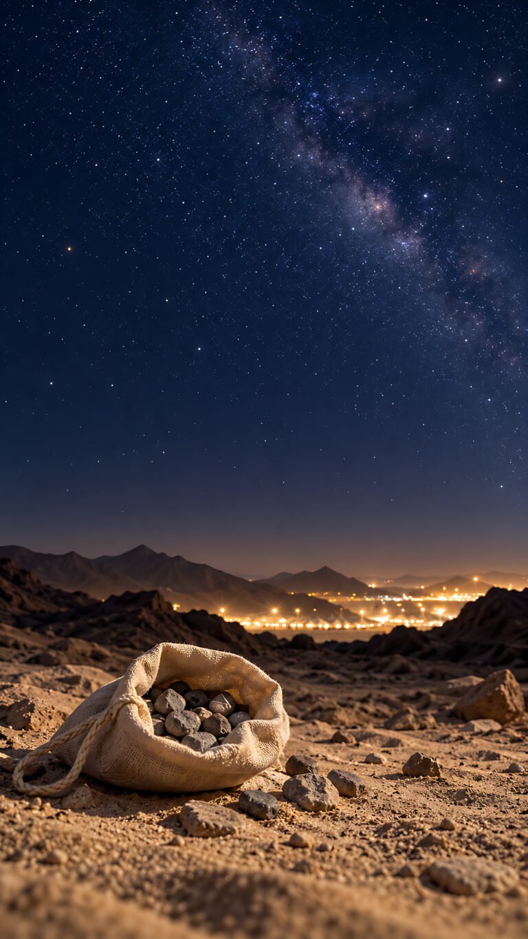 A night at Muzdalifah, Islamic phone wallpaper