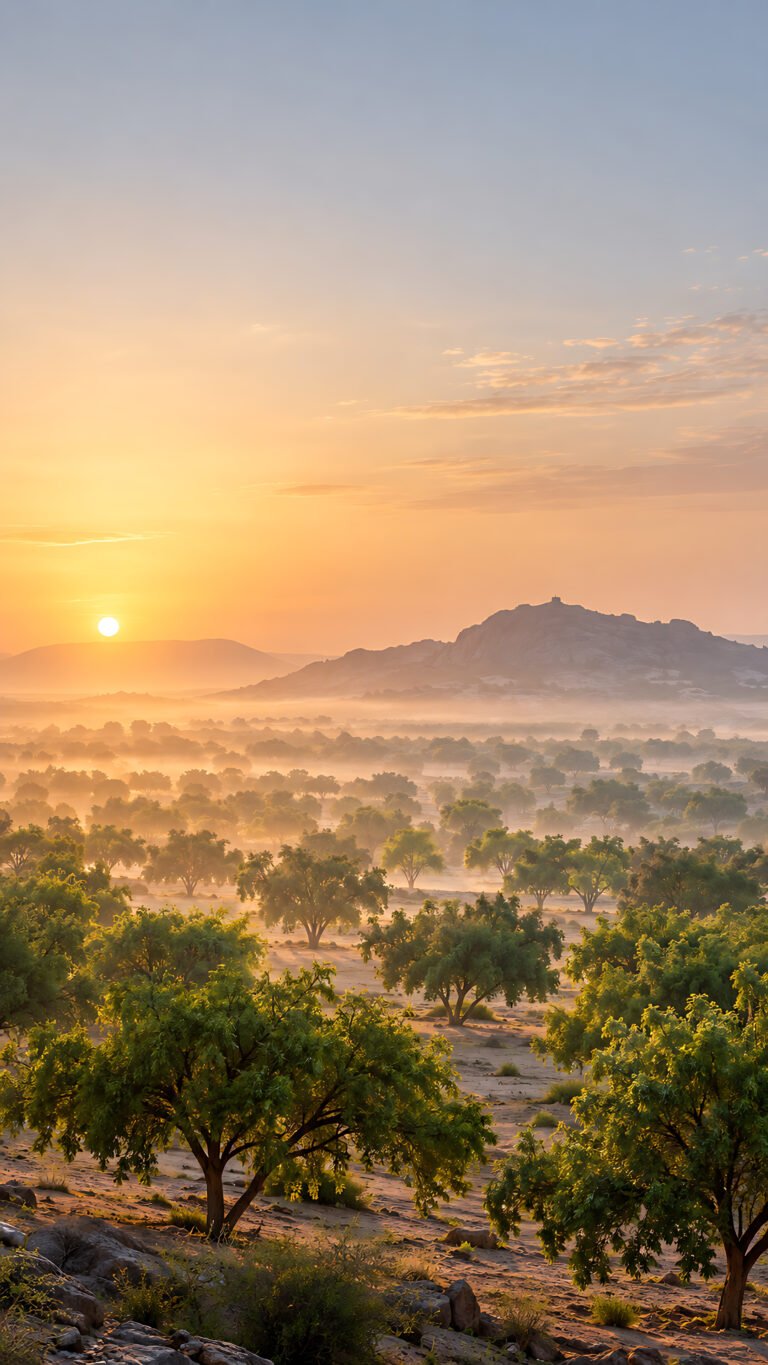 The trees of Arafah, Islamic phone wallpaper