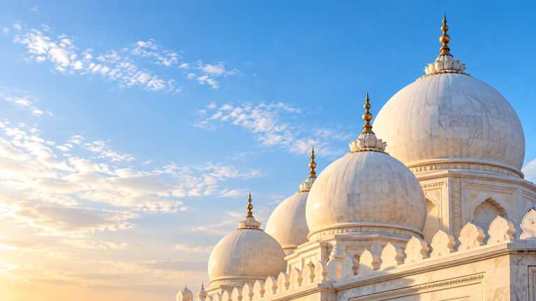 Mughal domes from the rooftop, Islamic desktop wallpaper
