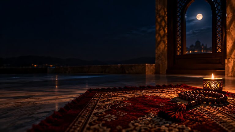 Candle at the place of sujood, Islamic desktop wallpaper