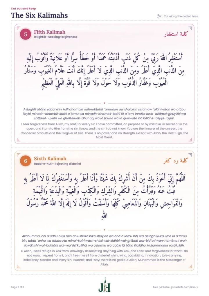 The Six Kalimahs, preview 3